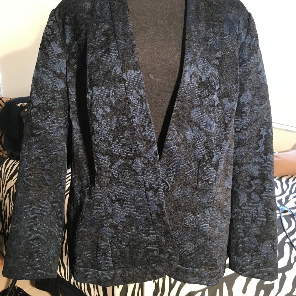 Coldwater Creek Simple Pleasure Jacket Navy 2x
